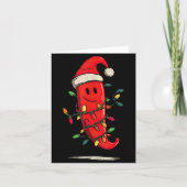 Funny Chili Pepper Christmas Graphics Lights Lover Kaart (Voorkant)