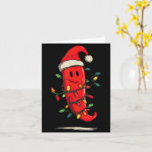 Funny Chili Pepper Christmas Graphics Lights Lover Kaart (Gele Bloem)