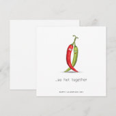 Funny Chili Pepper Couple Valentijnsdag Kaart (Voorkant / Achterkant)