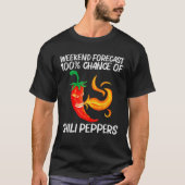 Funny Chili Pepper voor mannen Rode Spicy Flaming T-shirt (Voorkant)