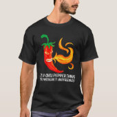 Funny Chili Pepper voor mannen Rode Spicy Flaming T-shirt (Voorkant)