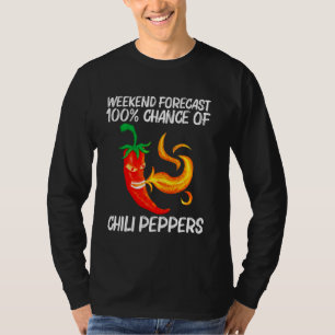 Funny Chili Pepper voor mannen Rode Spicy Flaming T-shirt