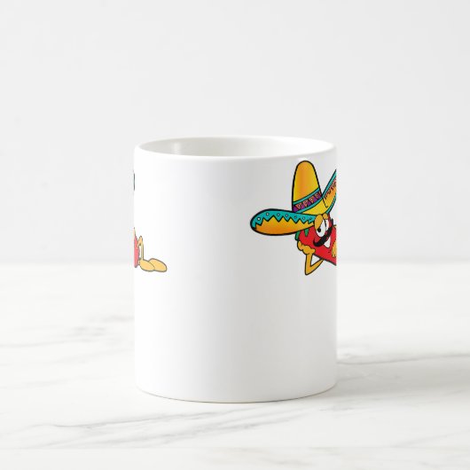 Funny Chili Vibes Pepper With Sombrero Moustache M Koffiemok (Center)