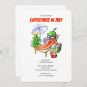 Funny Chilli Christmas in July Summer Pool Party Kaart (Voorkant / Achterkant)