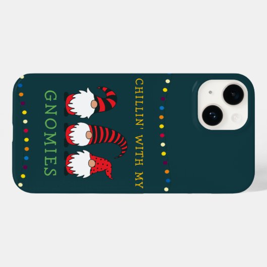 Funny Chillin' met mijn Gnomen-kerstgeweer | Case-Mate iPhone Case (Achterkant (horizontaal))