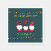 Funny Chillin' met mijn Gnomen-kerstgeweer | Servet (Voorkant)