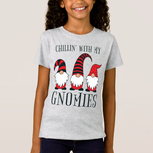 Funny Chillin' met mijn Gnomen-kerstgeweer | T-shirt (Voorkant)