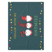 Funny Chillin' met mijn Gnomen-kerstgeweer | Tafelkleed (Voorkant)