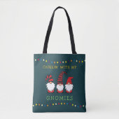 Funny Chillin' met mijn Gnomen-kerstgeweer | Tot Tote Bag (Voorkant)