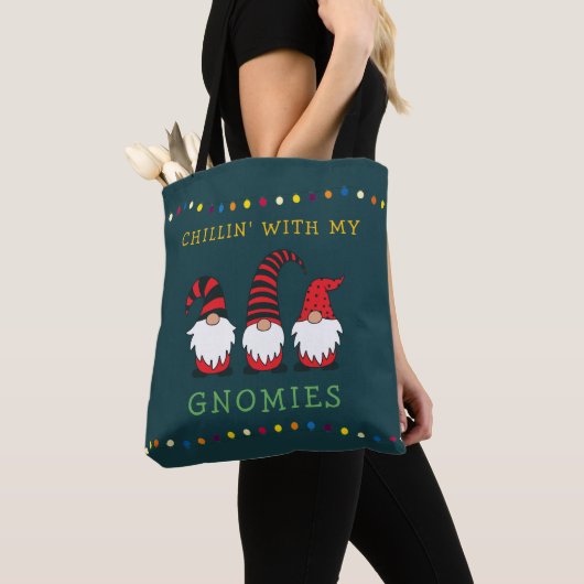 Funny Chillin' met mijn Gnomen-kerstgeweer | Tot Tote Bag (Dichtbij)