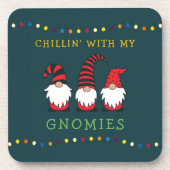 Funny Chillin' met mijn Gnomen-kerstgeweer | Wees Bier Onderzetter (Voorkant)