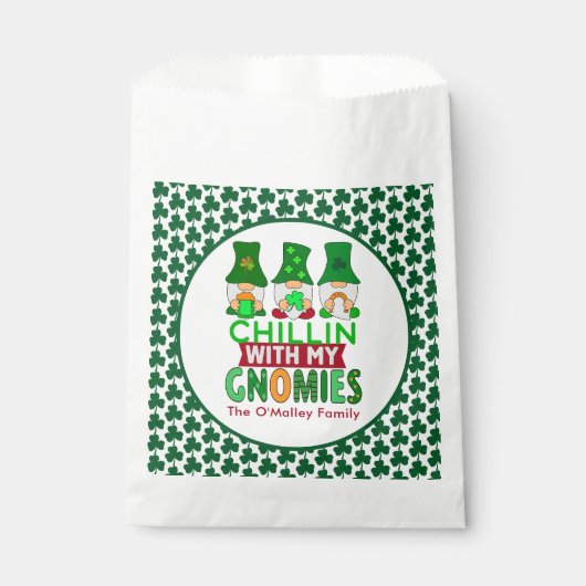 Funny Chillin met mijn Gnomies St Patricks Day Bedankzakje (Voorkant)