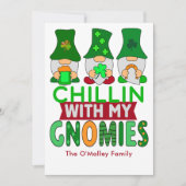 Funny Chillin met mijn Gnomies St Patricks Day Fla Kaart (Voorkant)