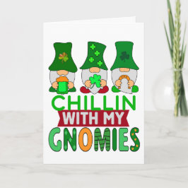 Funny Chillin met mijn Gnomies St Patricks Day Kaart
