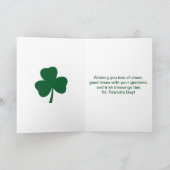 Funny Chillin met mijn Gnomies St Patricks Day Kaart (Binnen)