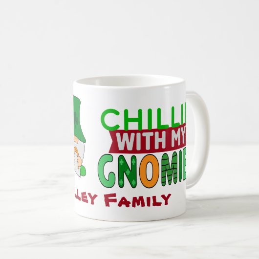 Funny Chillin met mijn Gnomies St Patricks Day Koffiemok (Voorkant rechts)