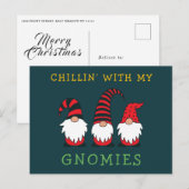 Funny Chillin met mijn kerstBriefkaart voor Gnomen Briefkaart (Voorkant / Achterkant)