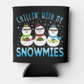 Funny Chillin met mijn Snowmies kerst Blikjeskoeler (Voorkant)