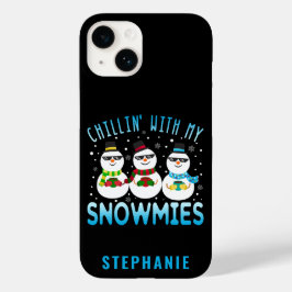 Funny Chillin met mijn Snowmies kerst Case-Mate iPhone 14 Hoesje