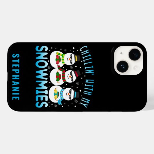 Funny Chillin met mijn Snowmies kerst Case-Mate iPhone Case (Achterkant (horizontaal))