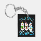 Funny Chillin met mijn Snowmies kerst Sleutelhanger (Voorkant Links)