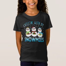 Funny Chillin met mijn Snowmies kerst T-shirt