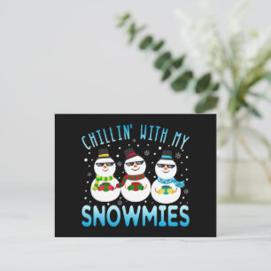 Funny Chillin met mijn Snowmies-kerstBriefkaart Briefkaart