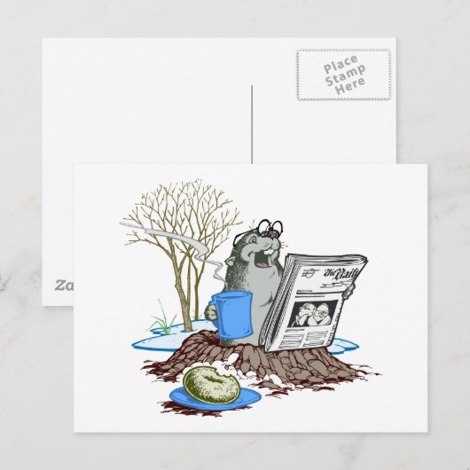 Funny Chillin Out Groundhog Briefkaart (Voorkant / Achterkant)