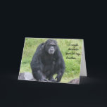 Funny Chimapanzee Birthday-kaart voor broer Kaart<br><div class="desc">Funny Chimapanzee Birthday-kaart voor broer: Ik lach omdat je mijn broer bent. ik lach om je ,  want je kunt er niets aan doen !!</div>
