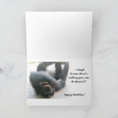 Funny Chimapanzee Birthday-kaart voor moeder Kaart (Binnen)
