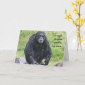 Funny Chimapanzee Birthday-kaart voor moeder Kaart (Gele Bloem)