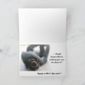 Funny Chimapanzee Mother's Day Card! Kaart (Binnen)