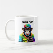 Funny-Chimp Chat-Chimpansee met telefoon- Koffiemok (Links)
