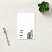 Funny Chimpansee Animal Keep Calm and Think on Post-it® Notes (Kantoor)