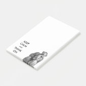 Funny Chimpansee Animal Keep Calm and Think on Post-it® Notes (Schuin)