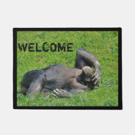Funny Chimpansee - Welkomstwoord Deurmat