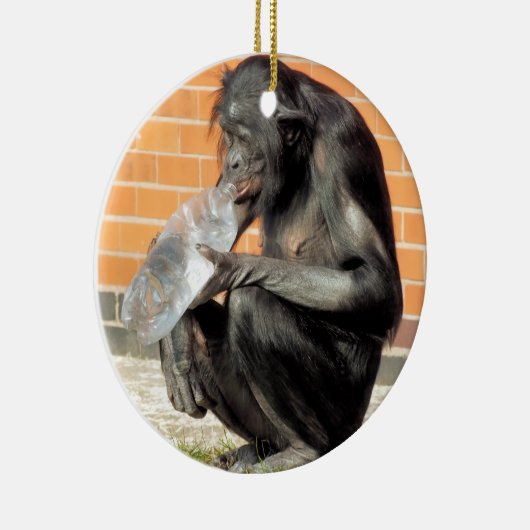 FUNNY CHIMPANZEE KERAMISCH ORNAMENT (Rechts)
