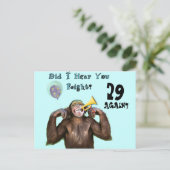 Funny Chimpanzee Over the Hill Birthday Briefkaart (Staand voorkant)