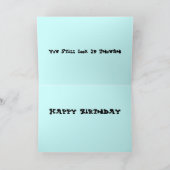 Funny Chimpanzee Over the Hill Birthday Kaart (Binnen)