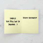 Funny Chimpanzee Over the Hill Birthday Kaart (Binnen)