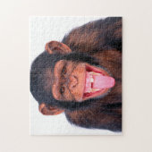 Funny Chimpanzee Portrait, Jigzaag Puzzle Legpuzzel (Verticaal)