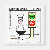 Funny Chinese Cuisine Wok Laftovers Cartoon Magneet (Voorkant)