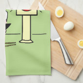 Funny Chinese Food Stir Fry Wok Cartoon Kitchen Theedoek (Quarter Fold)