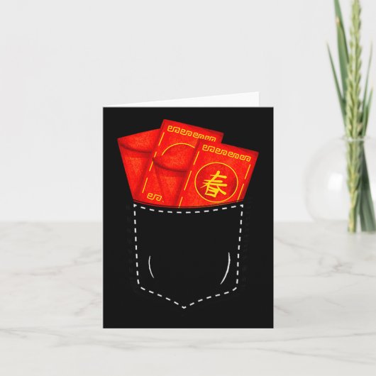 Funny Chinese New Year Fake Cket Red Envelopes Luc Kaart (Voorkant)