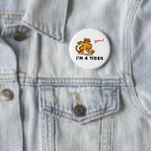 Funny Chinese Zodiac Tiger Ronde Button 5,7 Cm (In situ)