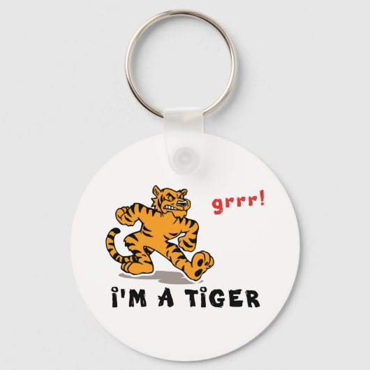 Funny Chinese Zodiac Tiger Sleutelhanger (Voorkant)