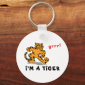 Funny Chinese Zodiac Tiger Sleutelhanger (Voorkant)