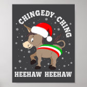 Funny Chingedy Ching Hee Haw Santa Merry Christmas Poster (Voorkant)