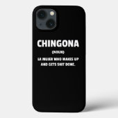 Funny Chingona voor sterk opgeleid Latinas-ontwerp Case-Mate iPhone Case (Achterkant)