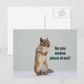 Funny Chipmunk Afbeelding Briefkaart (Voorkant / Achterkant)